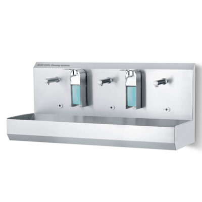 Sensor-Activated Hand Wash Trough, 2-6, Stainless Steel
