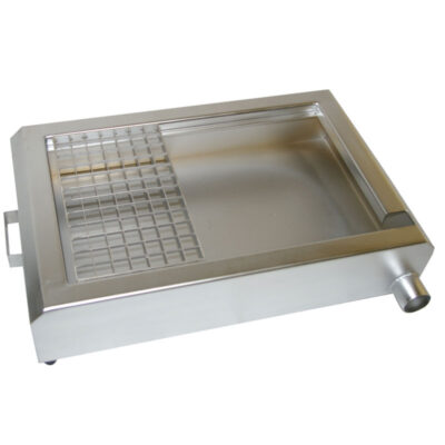 Collection tray for sole and boot shaft cleaner