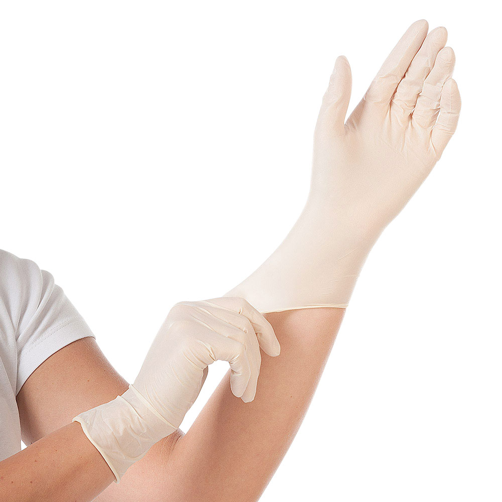 Disposable Latex Gloves, Powder-Free, Non-Slip, 1,000 Pieces